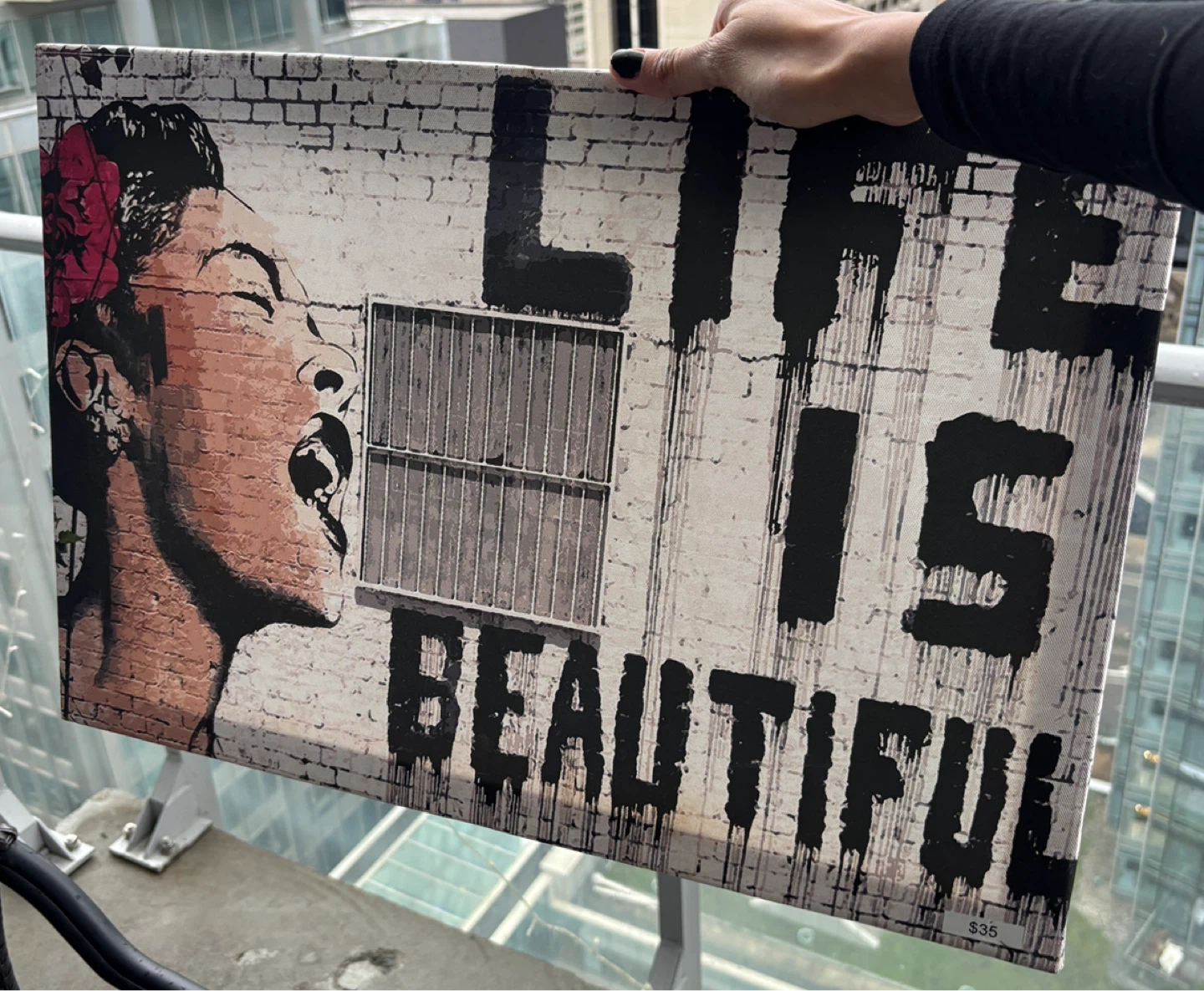 Wall Art Canvas "Life Is Beautiful" Portrait