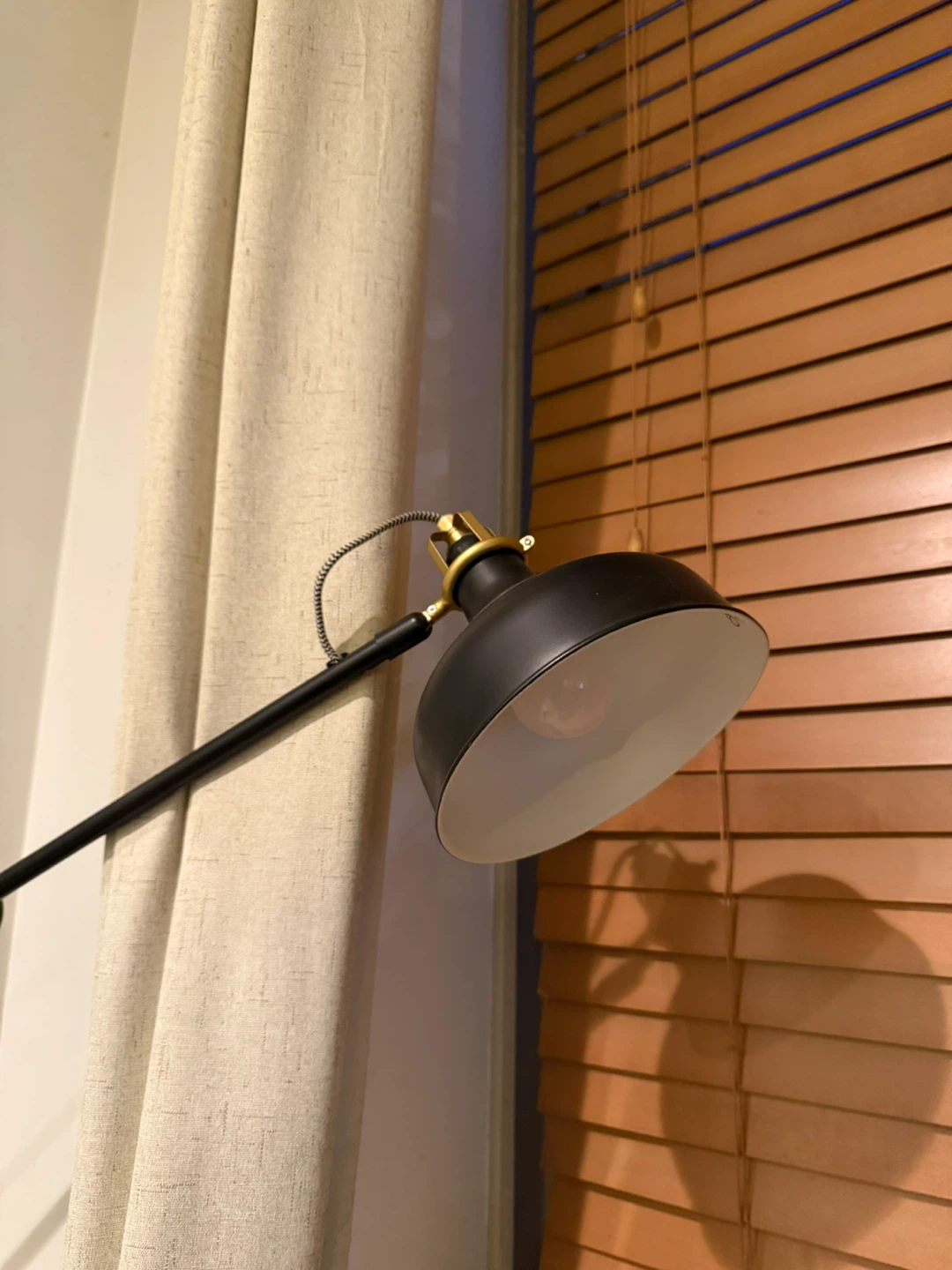 Black Floor Lamp with Gold Accents - photo 2