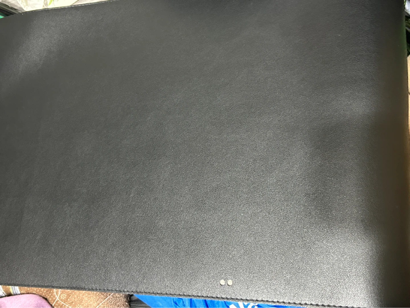 New-Desk Mat Pad - Large Size Black Faux Leather and Felt - photo 2