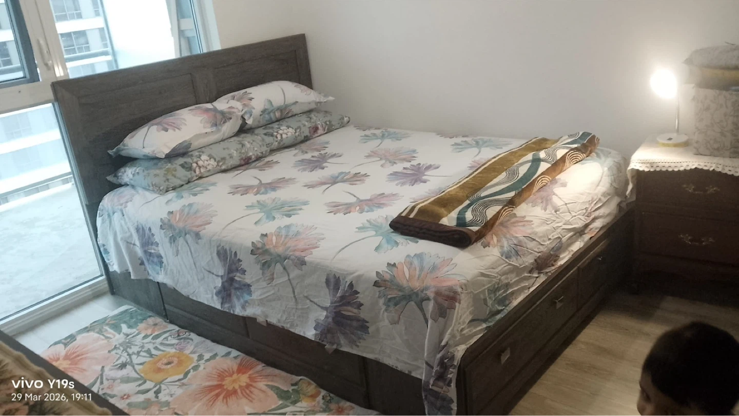 Wooden Queen Bed Frame with Storage Drawers - photo 3