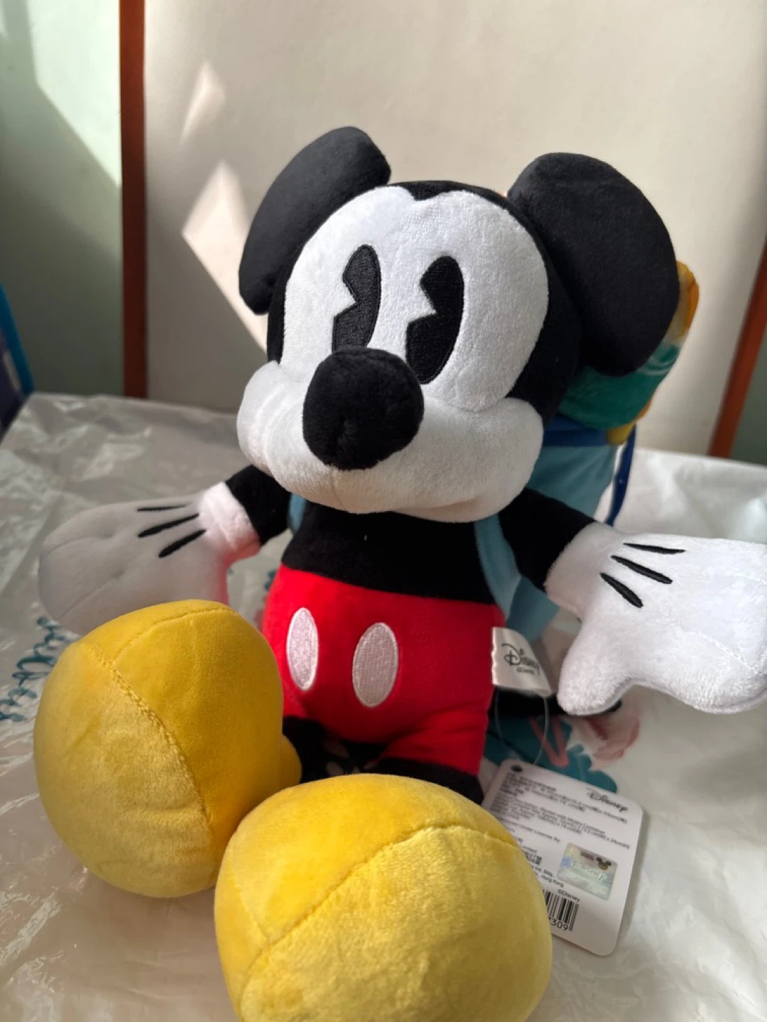 Disney Mickey Mouse Plush Toy with Drawstring Bag