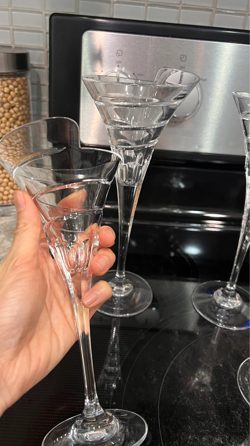 Crate & Barrel Edge Champagne Glasses (Set of 4) - 5oz
