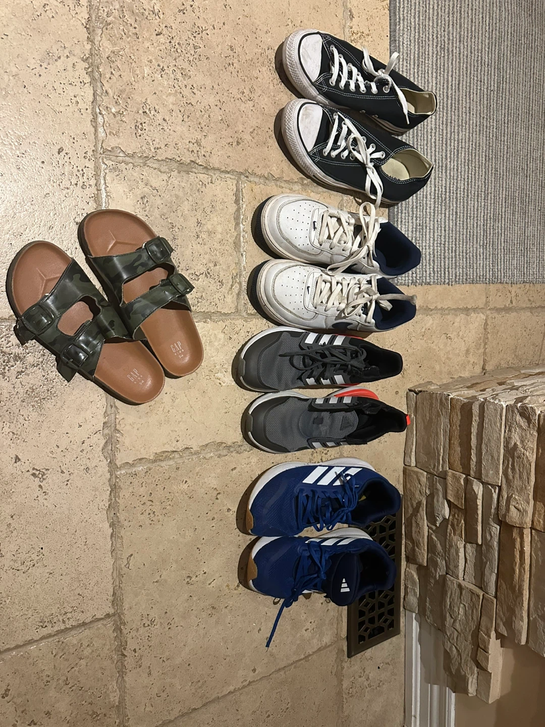 Assorted Shoes - Converse, Adidas, Gap Sandals