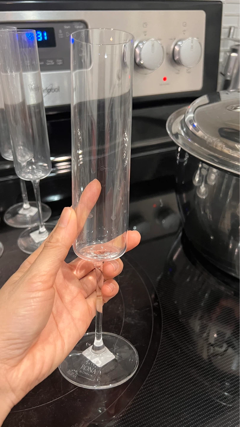 Rona 5-Piece Modern Cylinder Champagne Flutes Set