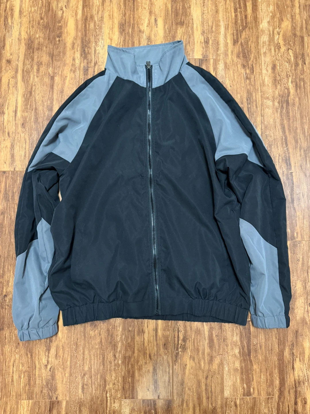 Black and Grey Windbreaker