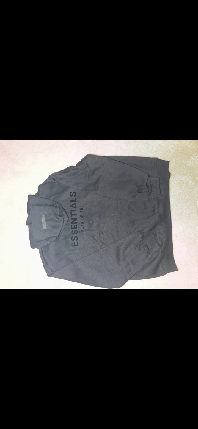 Black Fear of God Essentials Hoodie - photo 3