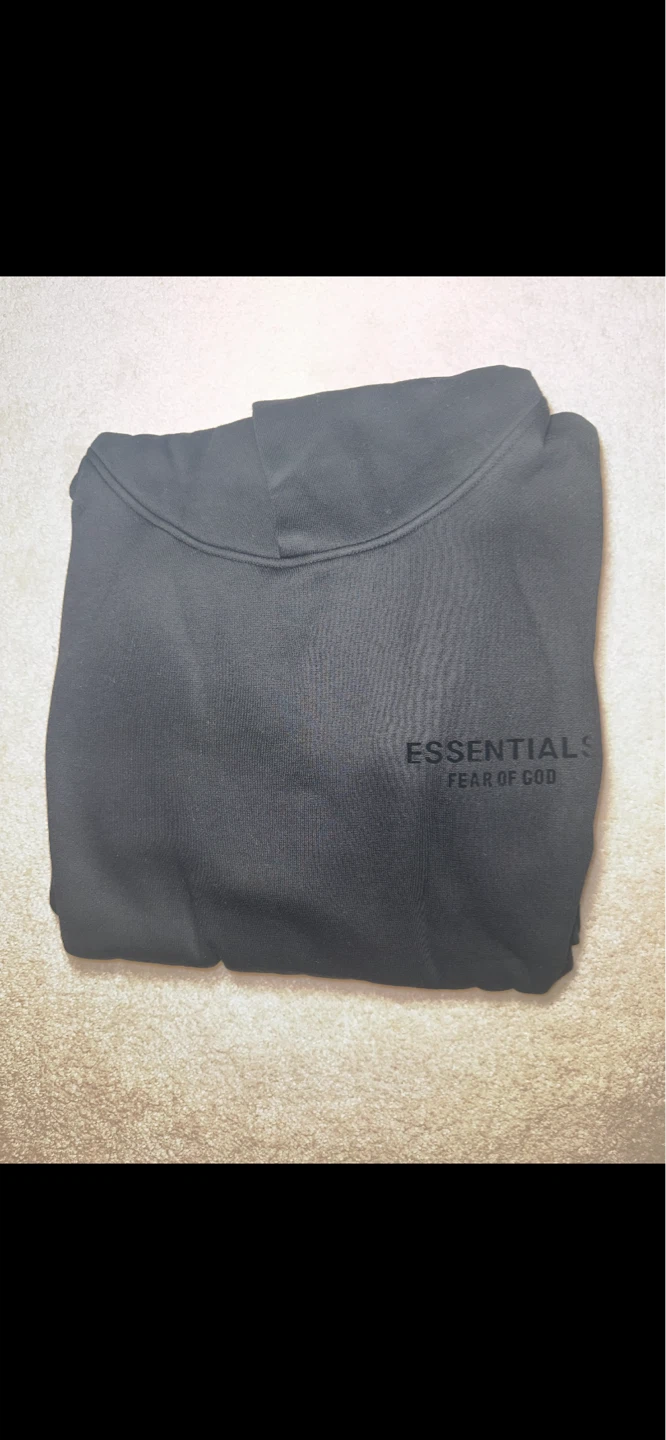 Black Fear of God Essentials Hoodie - photo 2