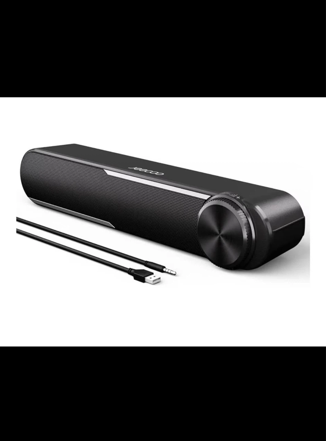 COOOER Soundbar with Volume Knob and Aux/USB Cable