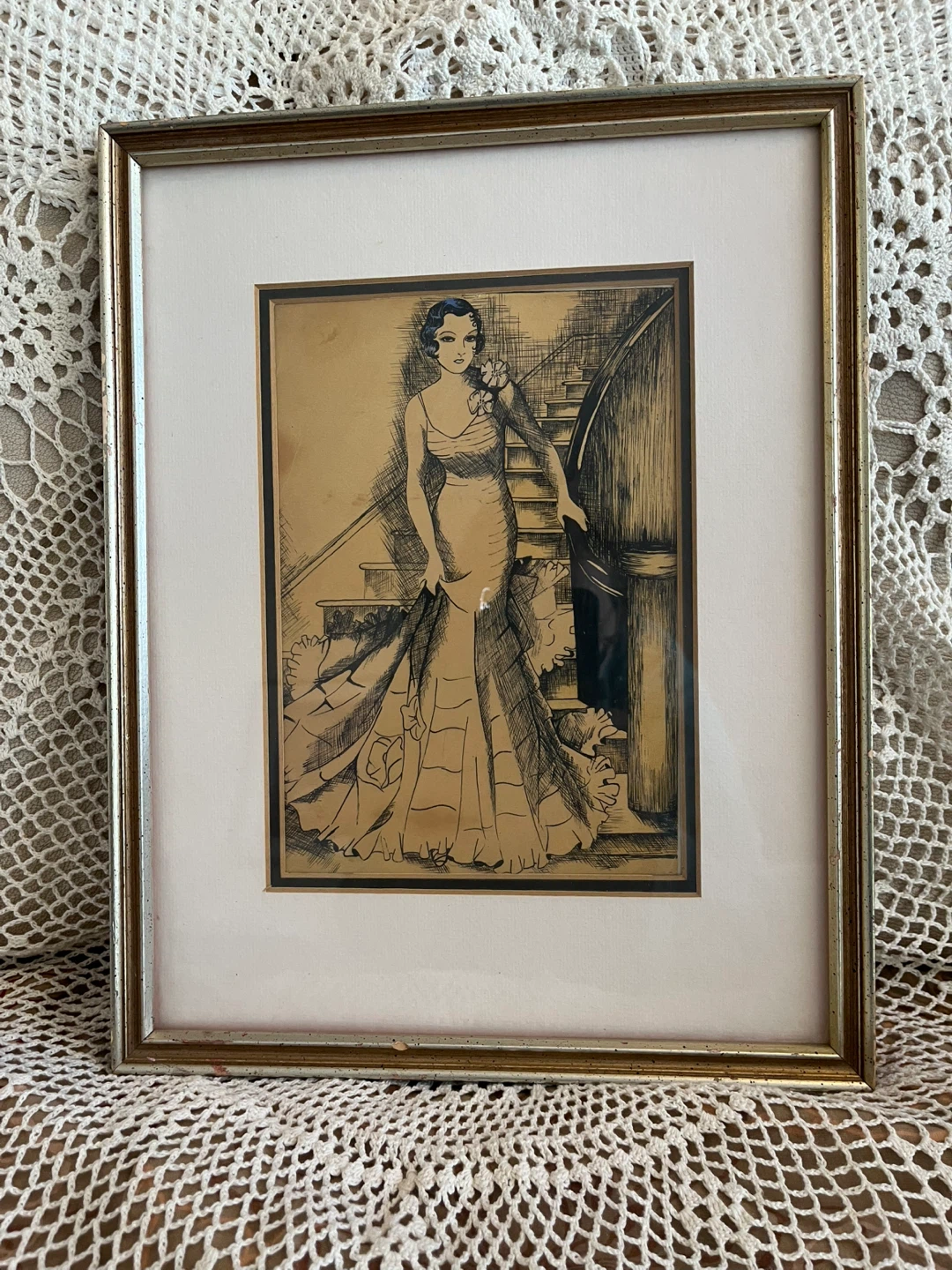 Art- Original Art- Vintage Ink Drawing