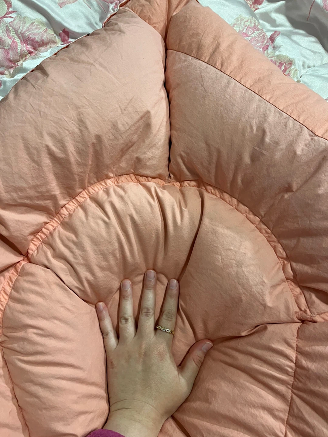Down-filled Double Side Puffy Twin-Size Comforter - Pink - photo 5