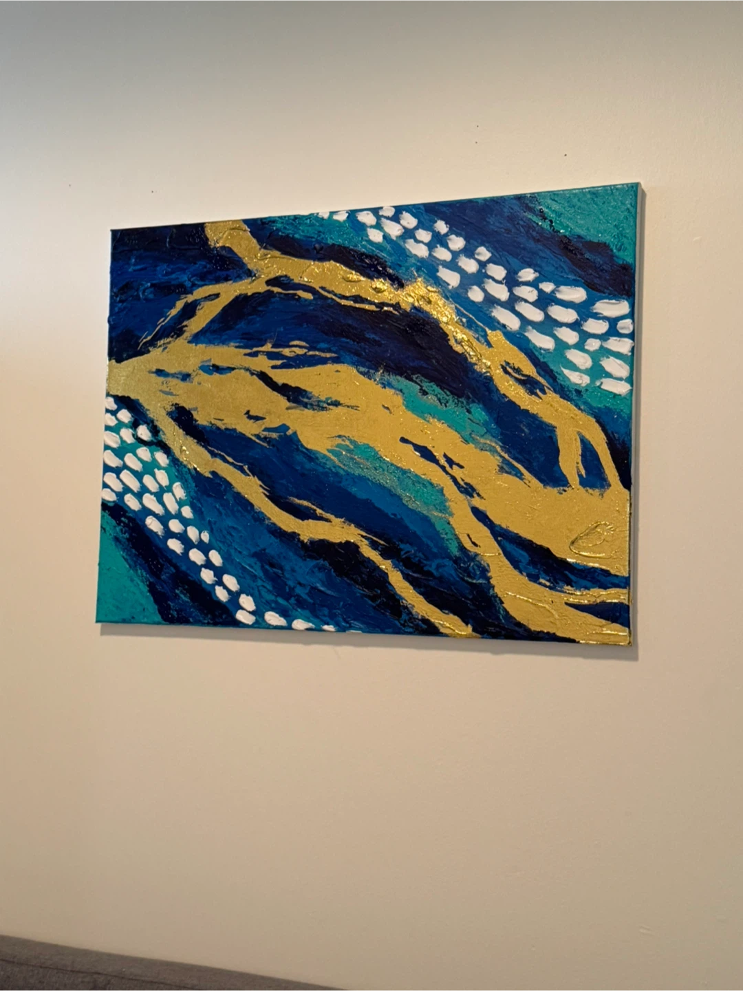 Abstract Blue Texture Wall Art