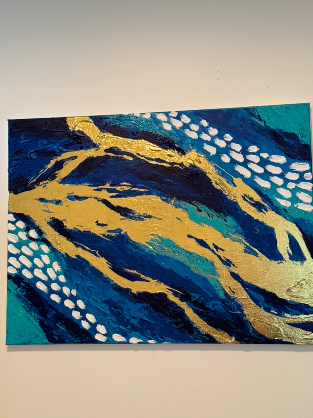 Abstract Blue Texture Wall Art - photo 3