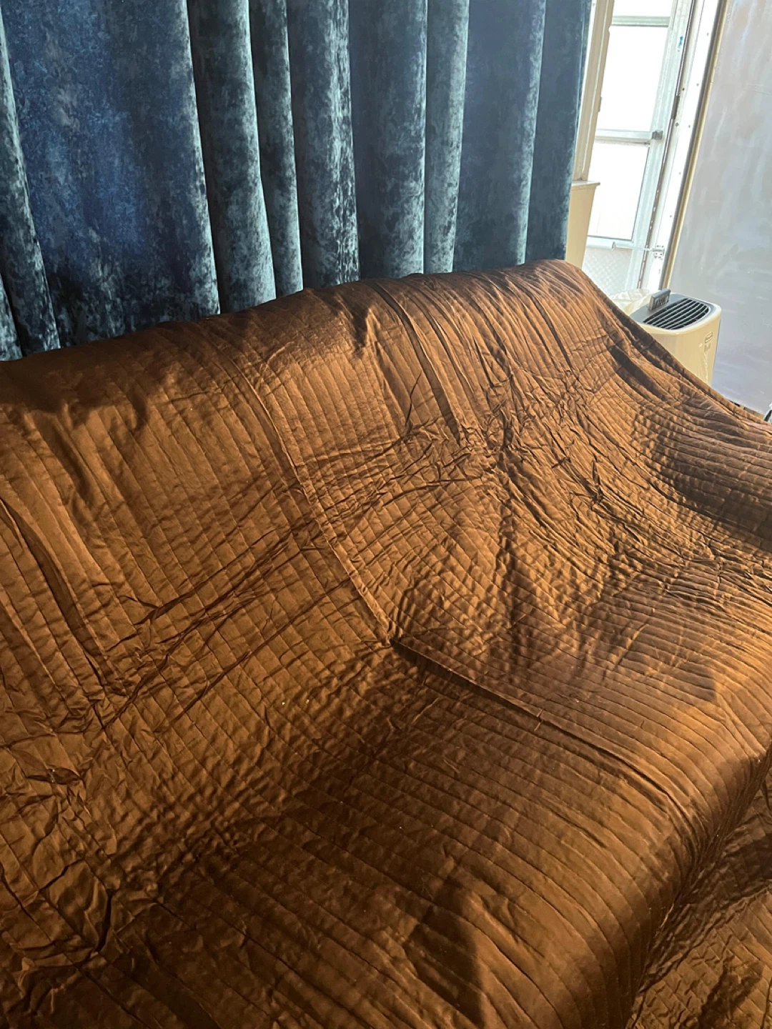 Brown Queen Bed Comforter - Quilted Style