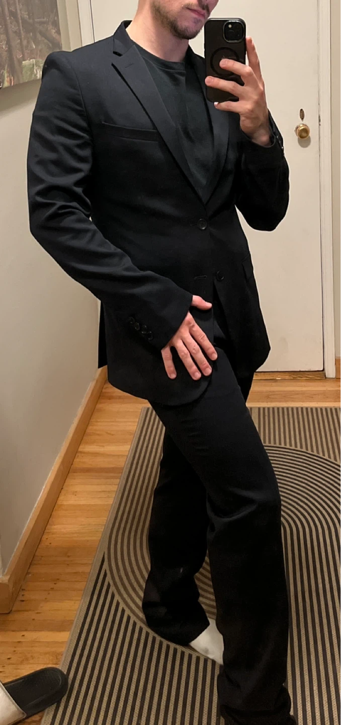 Men's Dark Navy Suit Jacket and Pants - photo 2