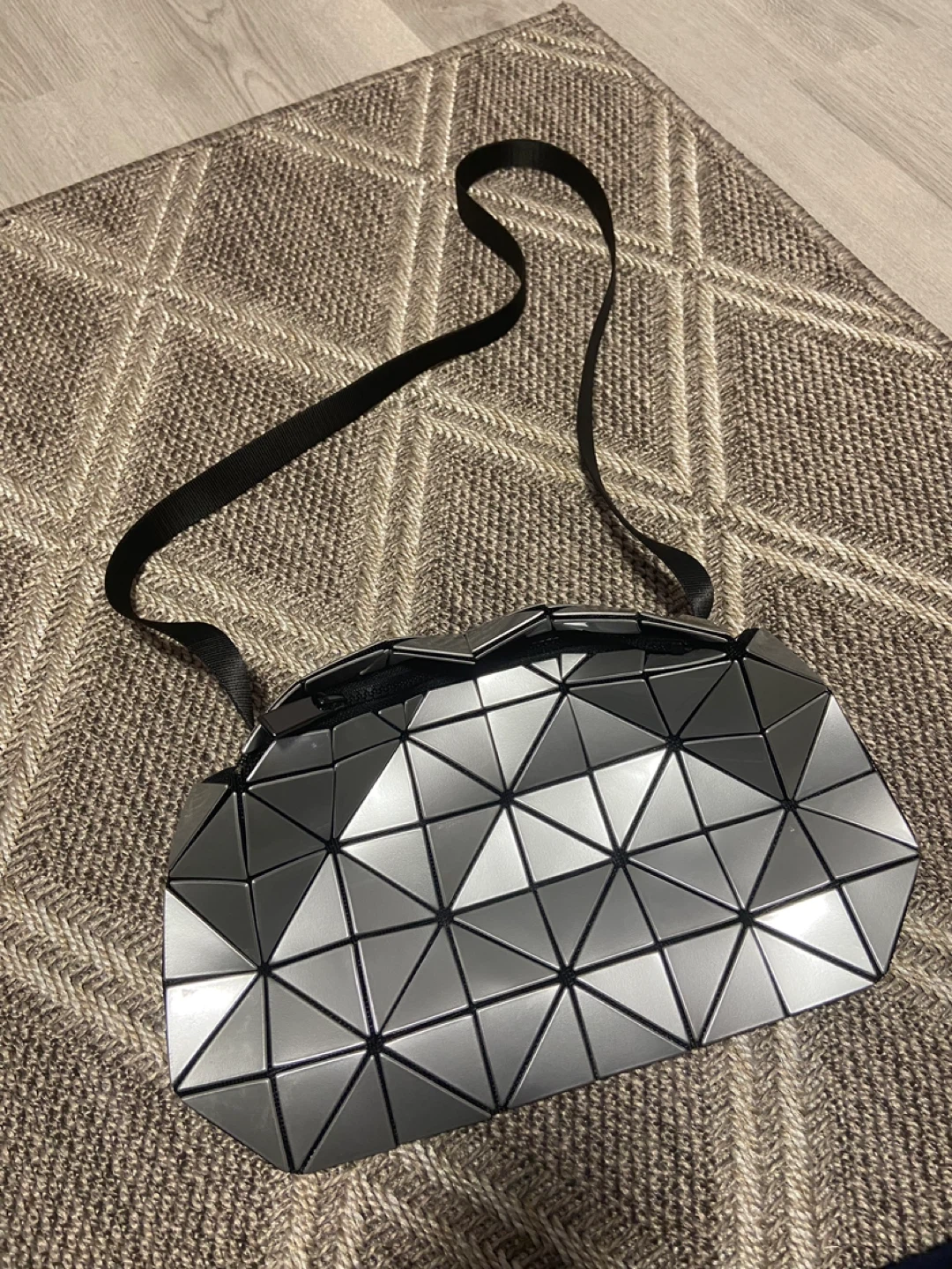 Geometric Shoulder Bag - Silver