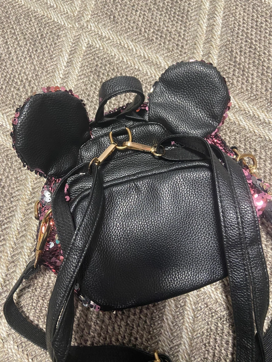 Pink Sequin Minnie Mouse Ears Mini Backpack - photo 2