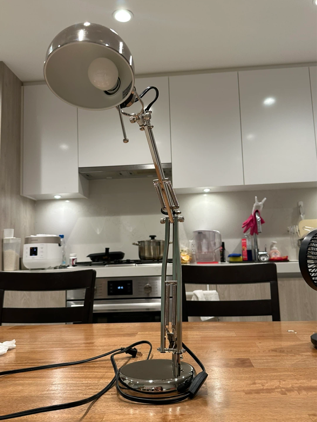 IKEA FORSÅ Desk Lamp (White/Silver)