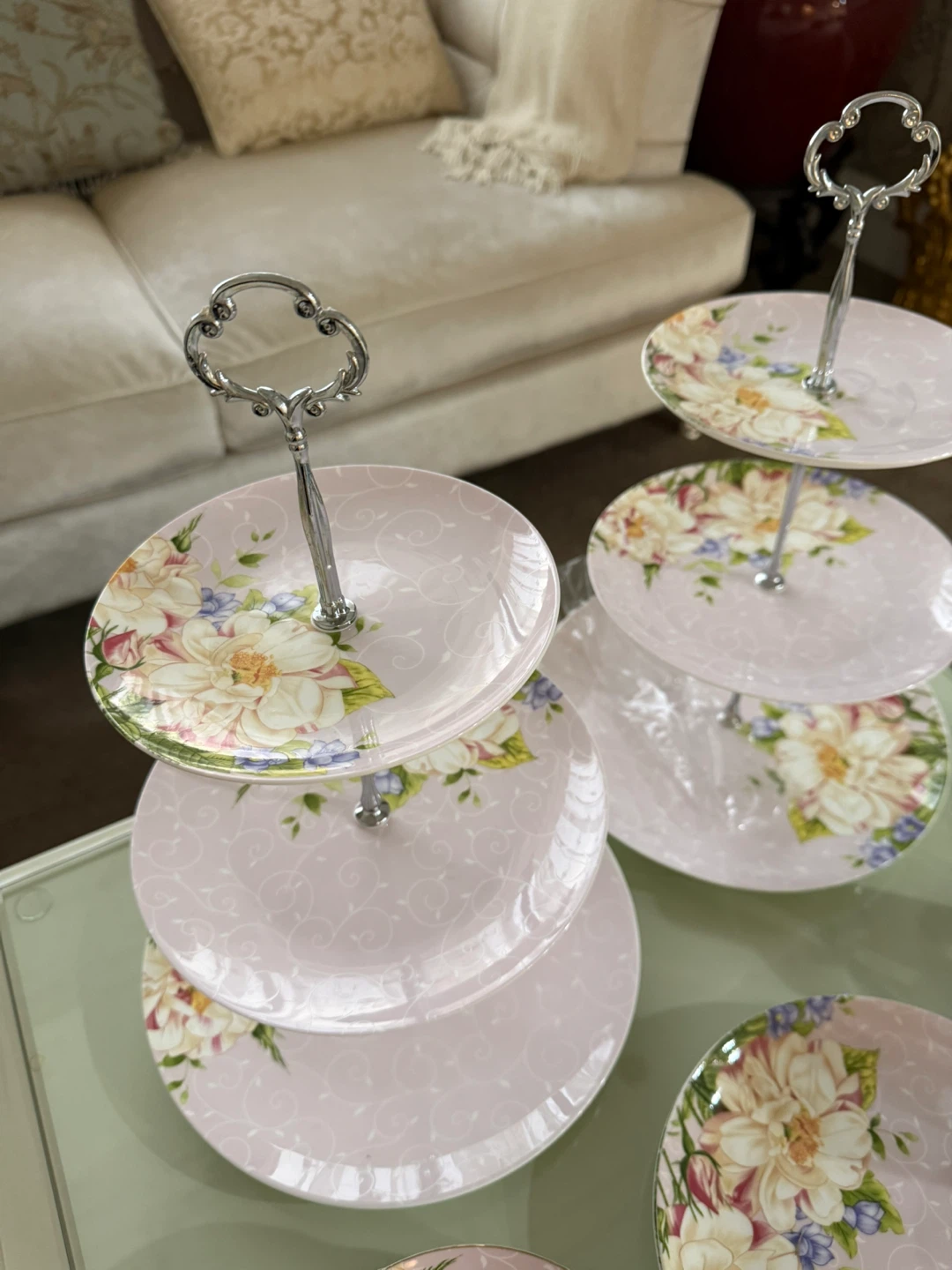 Floral pattern afternoon tea set - photo 3