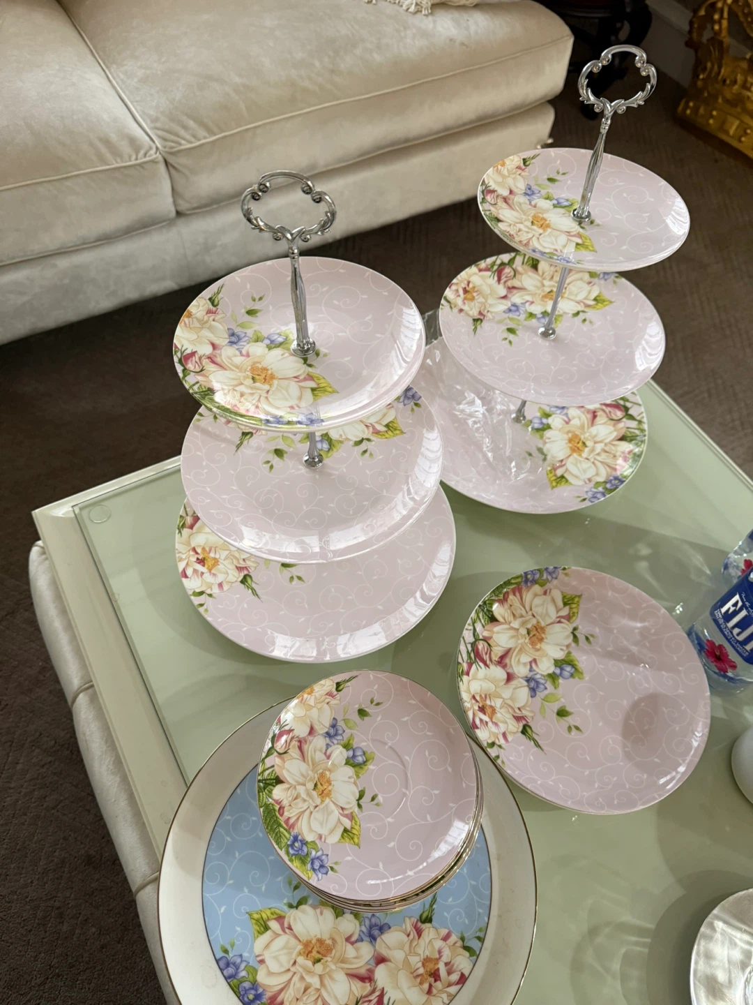 Floral pattern afternoon tea set