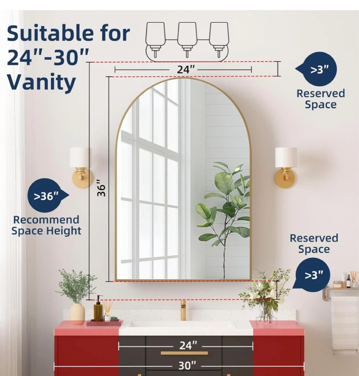 Arched Medicine Cabinet with Mirror - photo 2