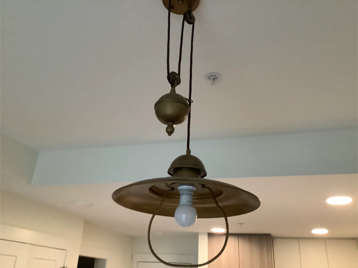Vintage Style Pulley Pendant Light