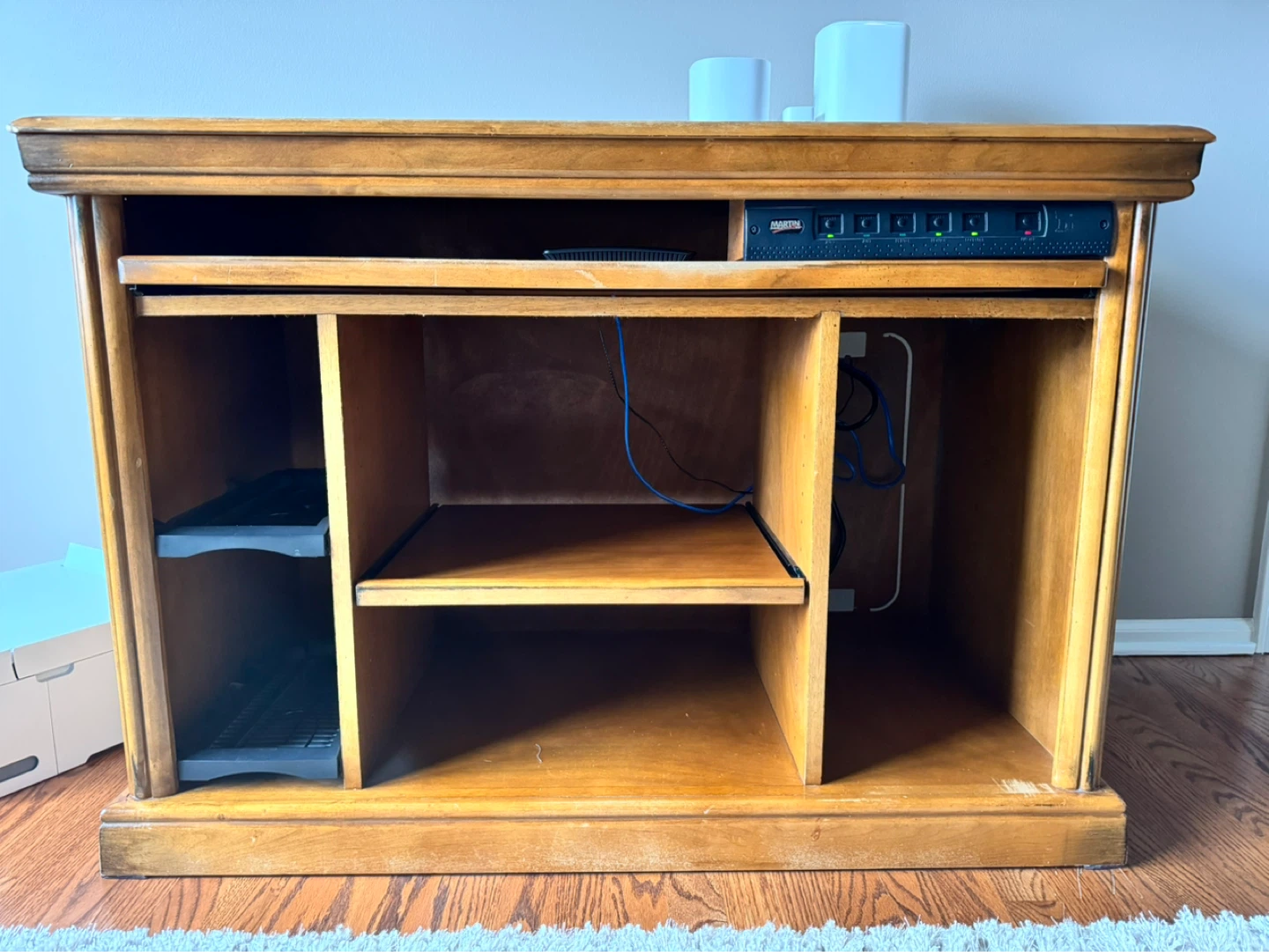 Wooden Computer Desk with Keyboard Tray