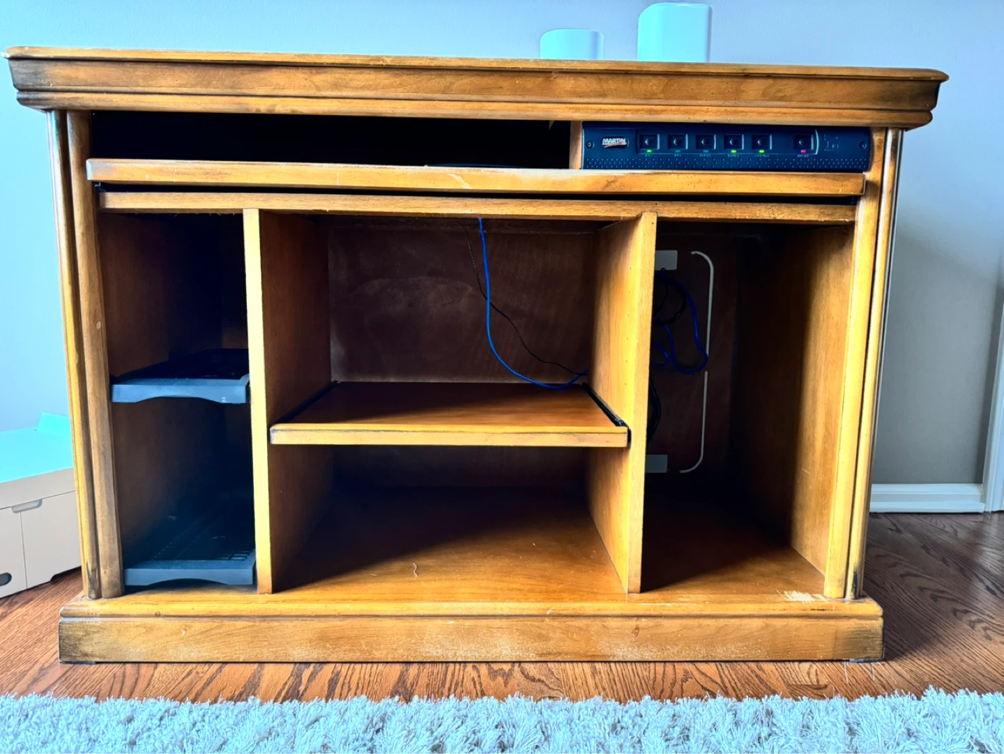 Wooden Computer Desk with Keyboard Tray - photo 4