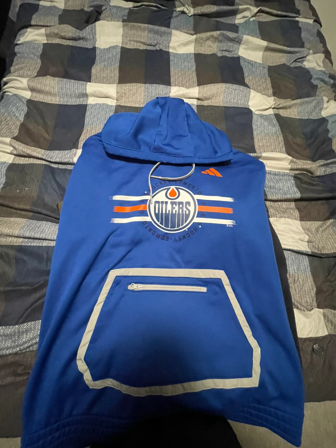 Adidas Edmonton Oilers Hockey Hoodie - photo 2