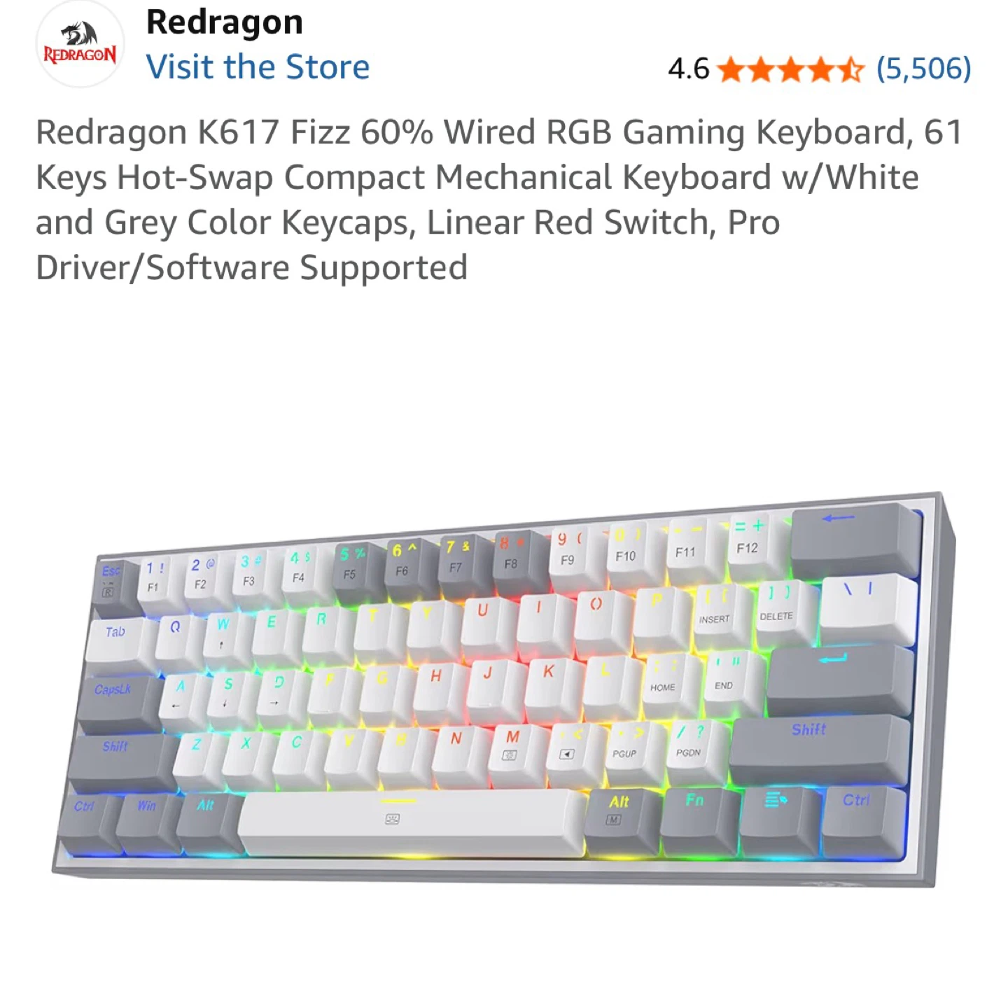 Redregon K617-RGB Gaming Keyboard - photo 5