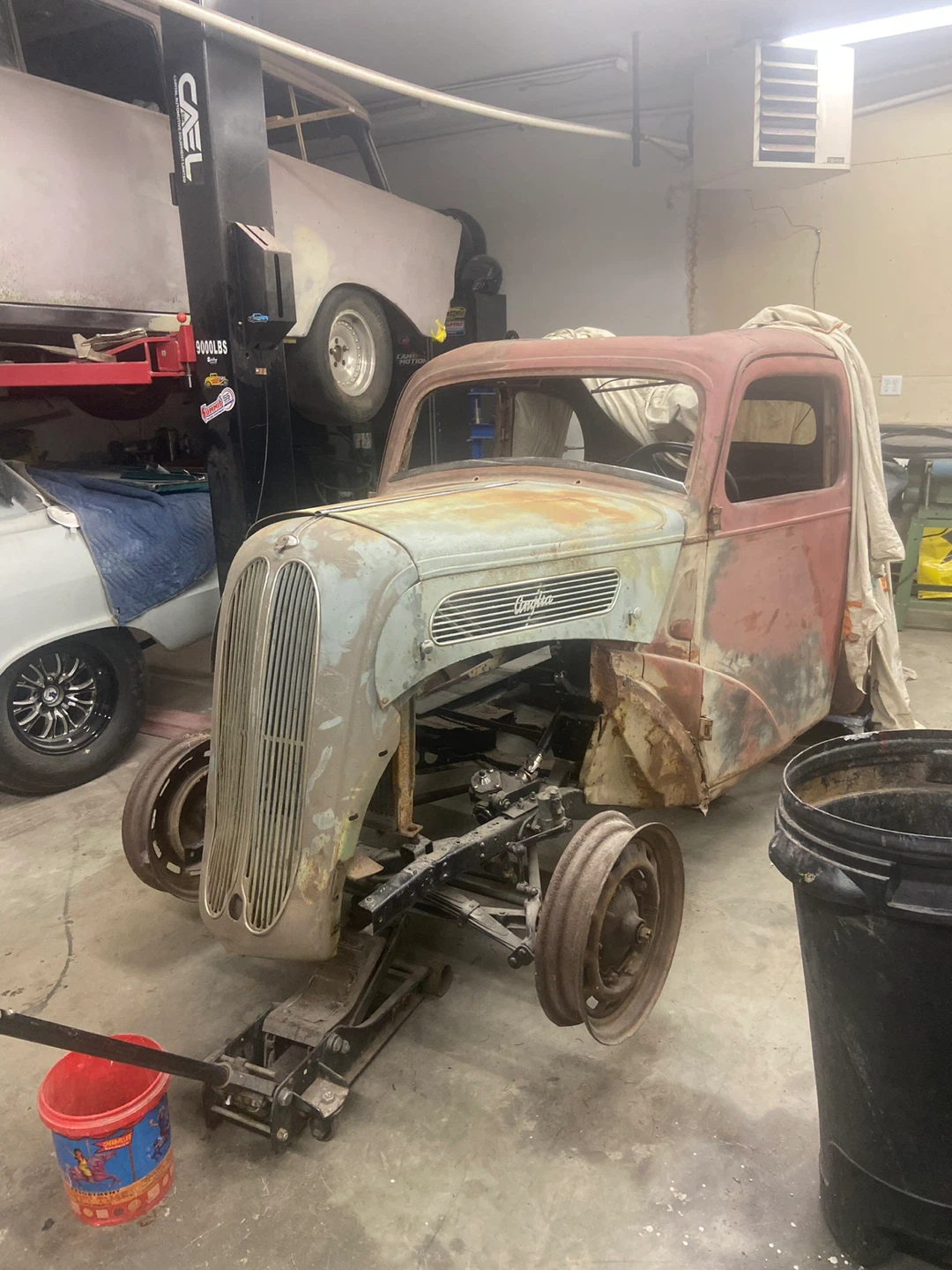 1948 Anglia.  Project.  9 in ford.  Roller no motor or trans.