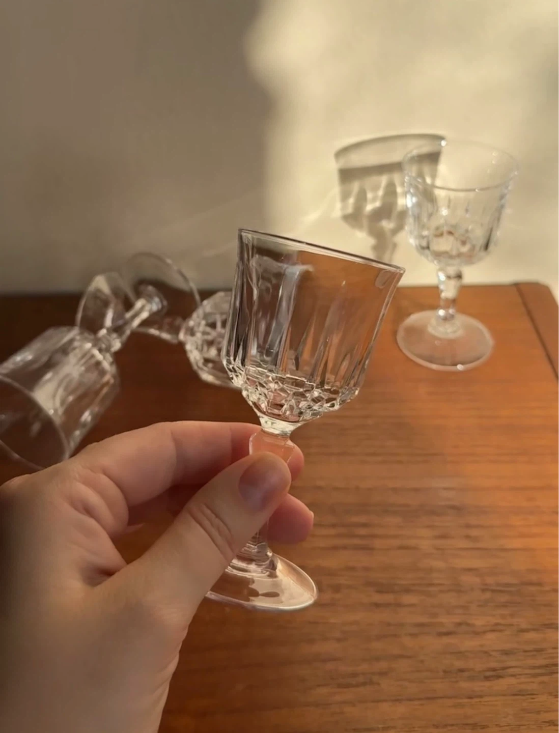 Vintage Digestif Stem Glasses x4 - photo 3