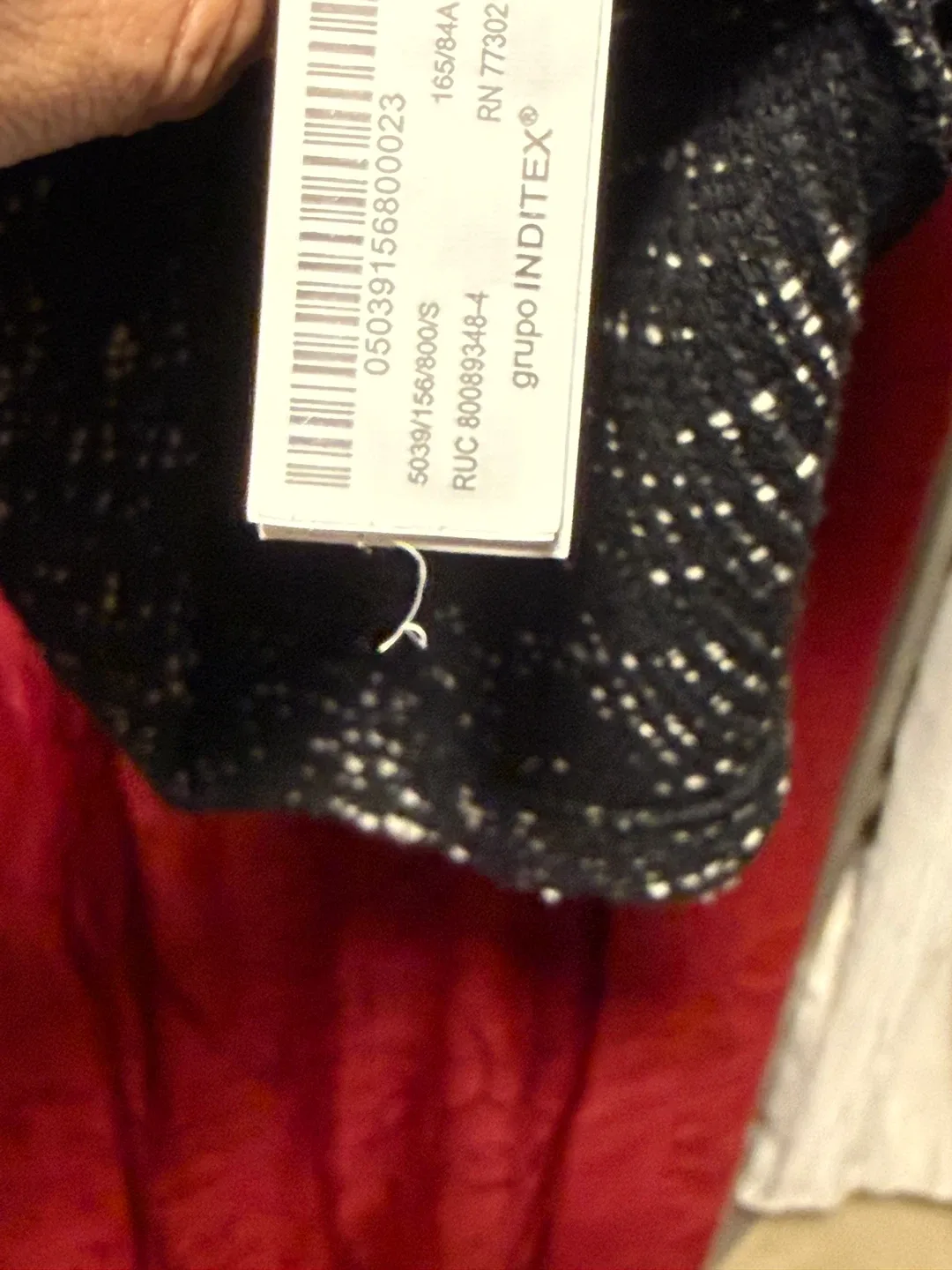 Zara Black & White Tweed Dress with Bow - Size S - photo 4