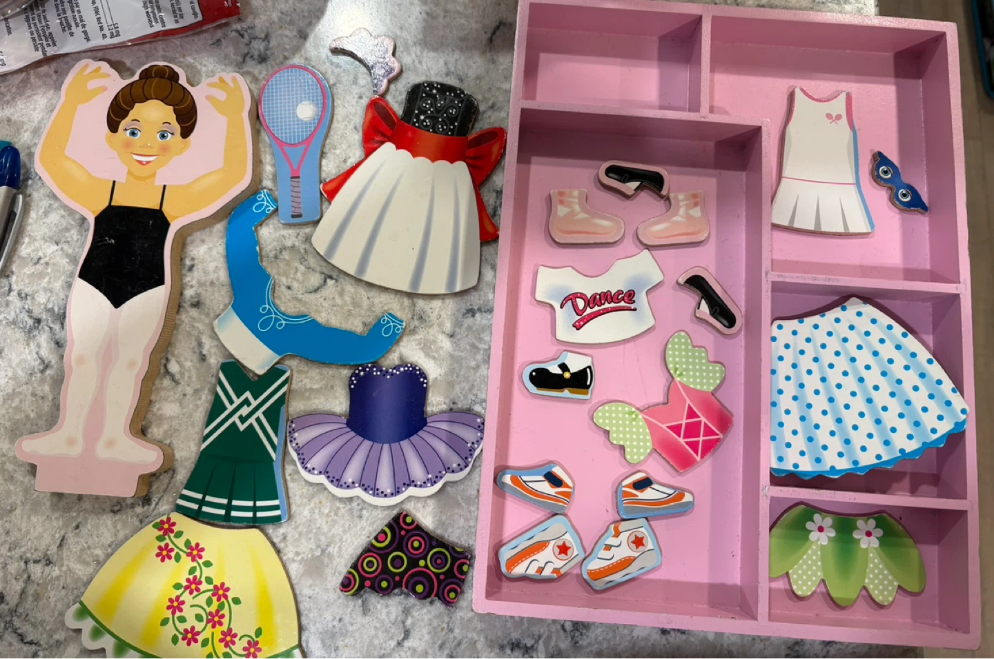Wooden Dress-Up Doll and Accessories