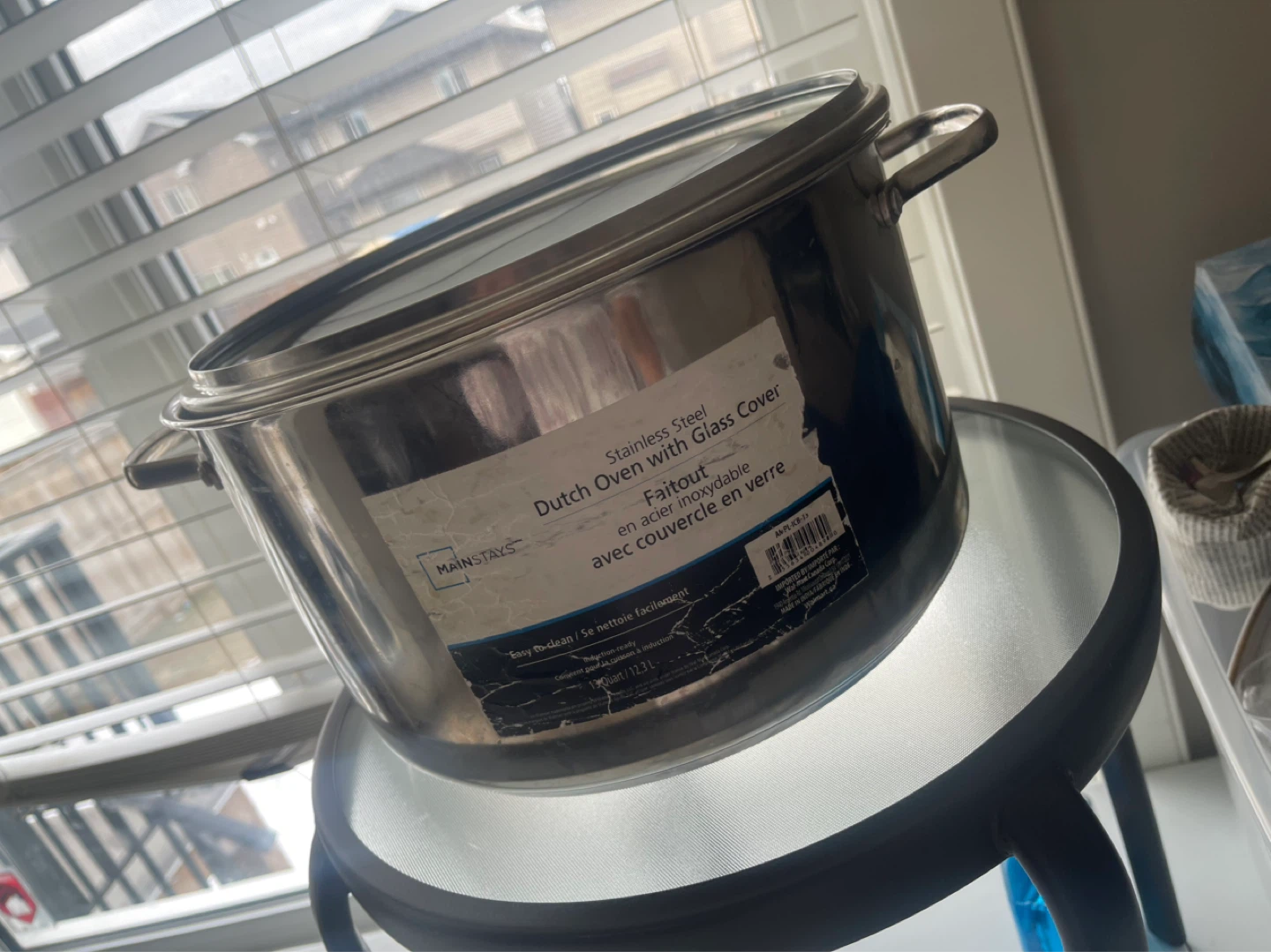 Mainstays Stainless Steel Dutch Oven with Glass Cover 13 Quart - photo 3