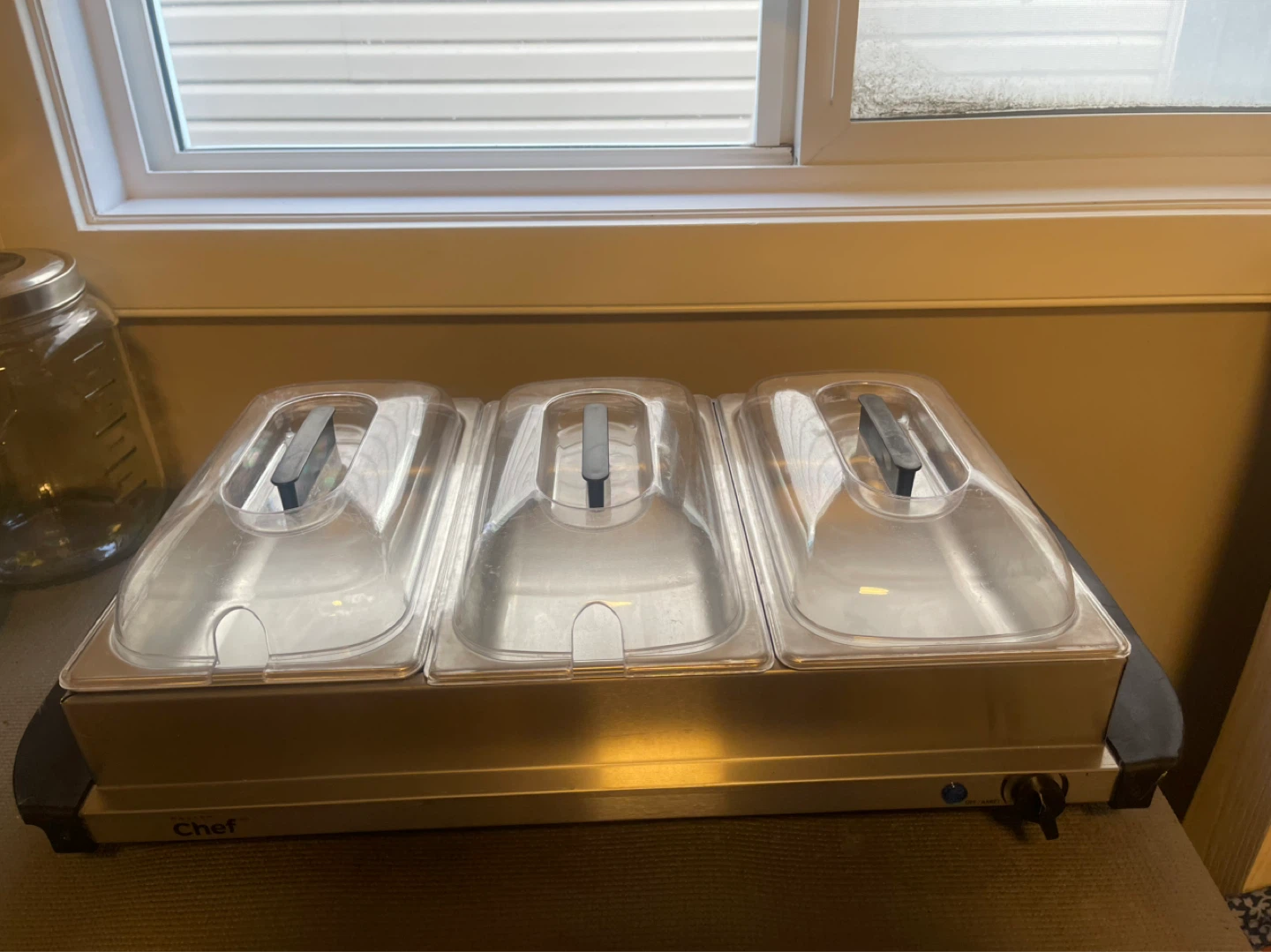 Chef 3-Compartment Food Warmer Buffet Server - photo 5