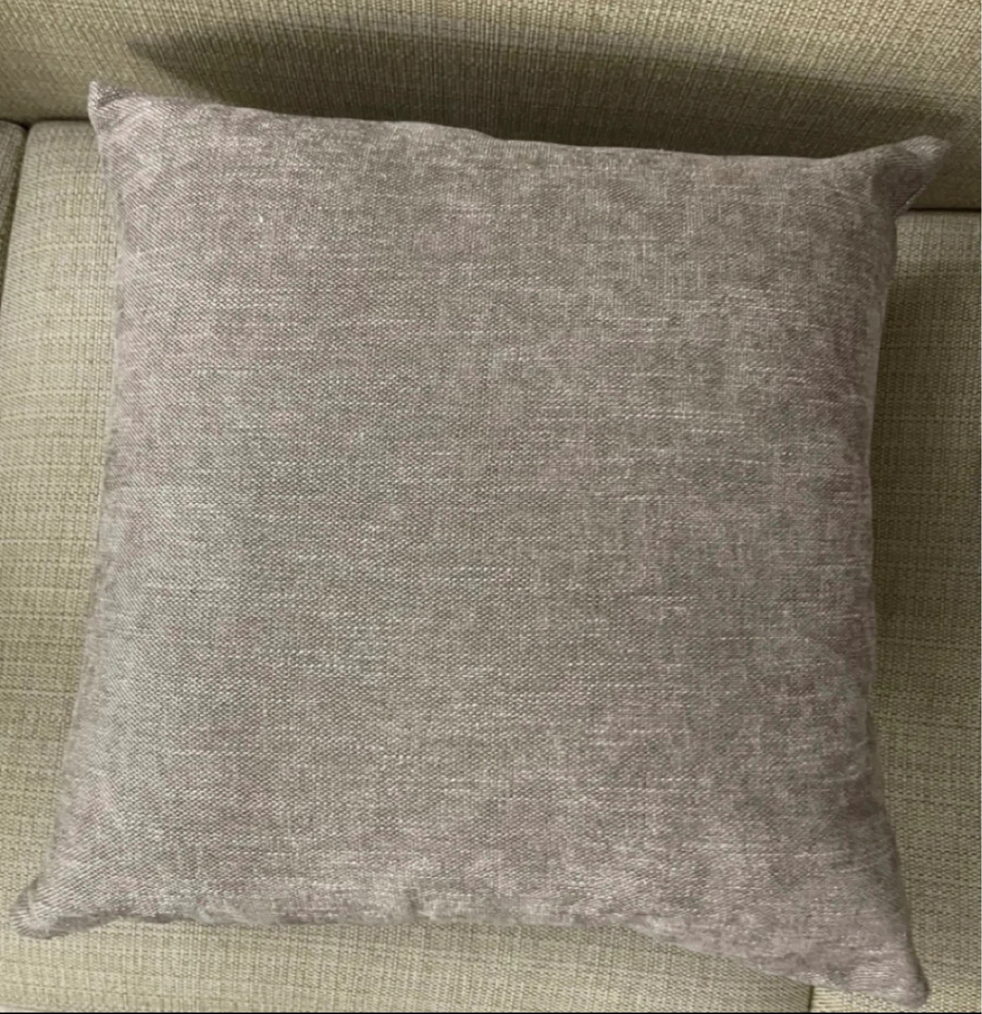 🌱 Two Large Square Decorative Throw Pillows (Cushions) - Grey - photo 3