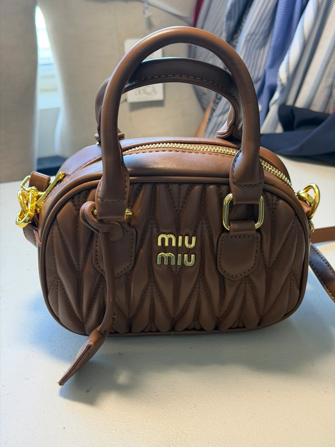 Miu Miu Quilted Leather Mini Bag