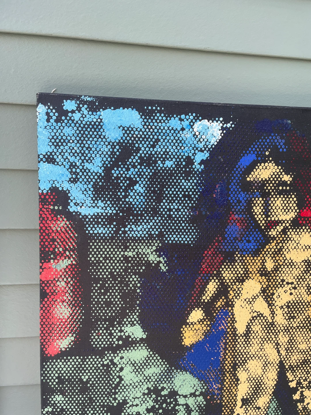 Contemporary Pop Art Halftone Dot Figure Painting Pointillist - photo 4