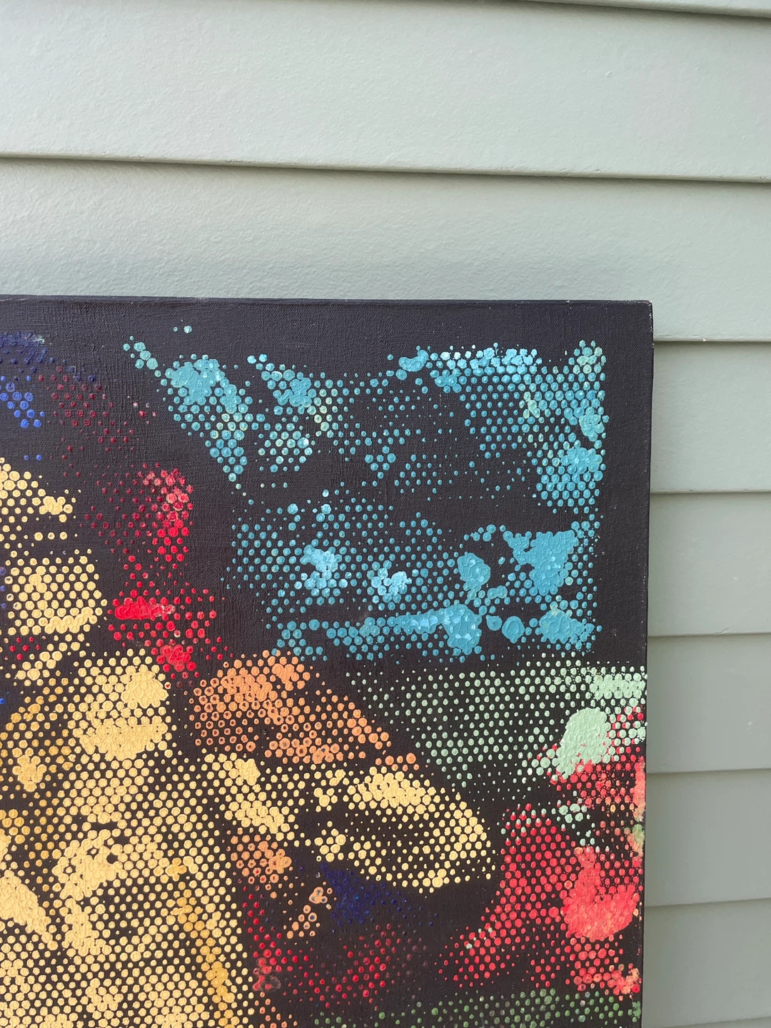Contemporary Pop Art Halftone Dot Figure Painting Pointillist - photo 5