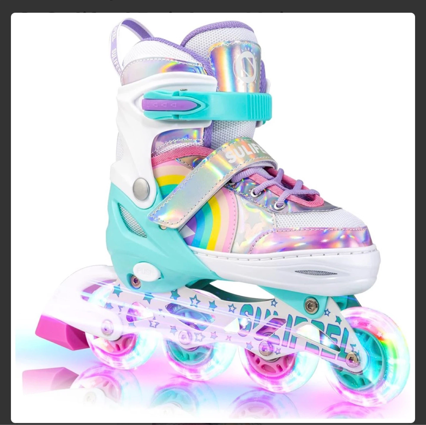 Sulifeel Adjustable Inline Skates with Light Up Wheels