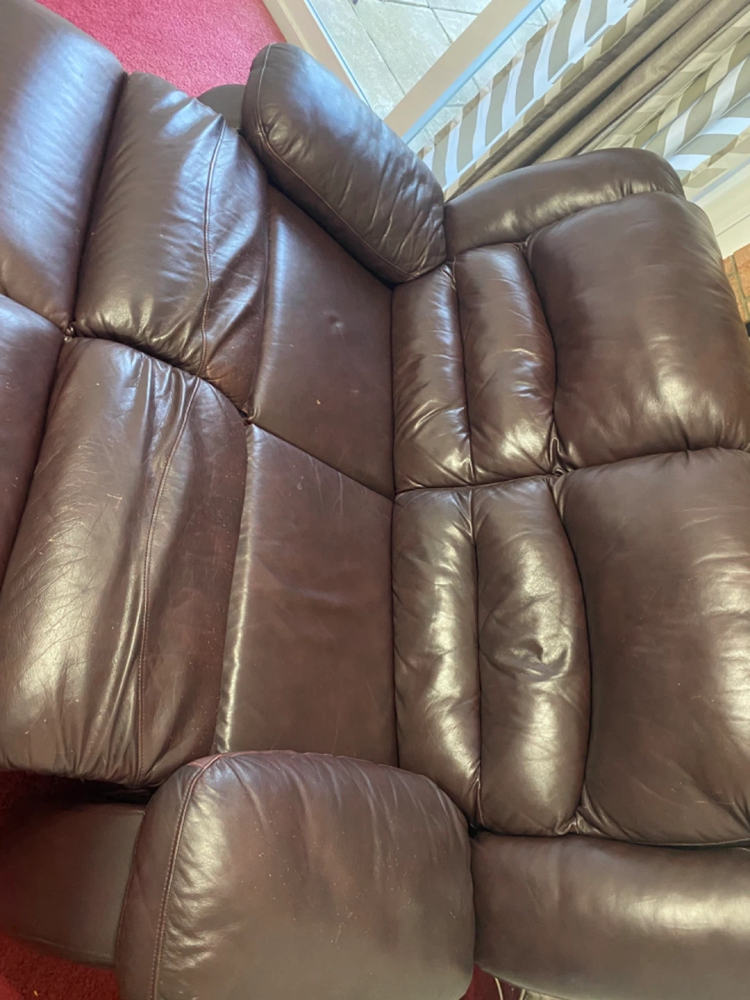 Brown  Double Recliner Sofa - photo 2