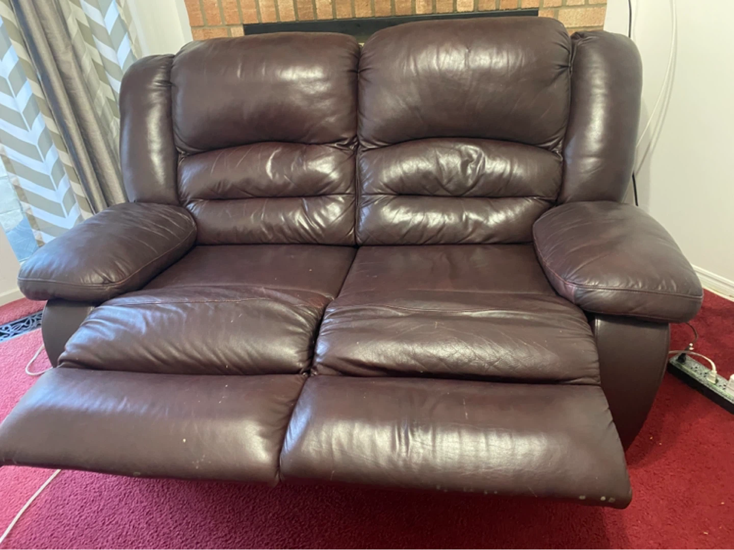 Brown  Double Recliner Sofa - photo 3