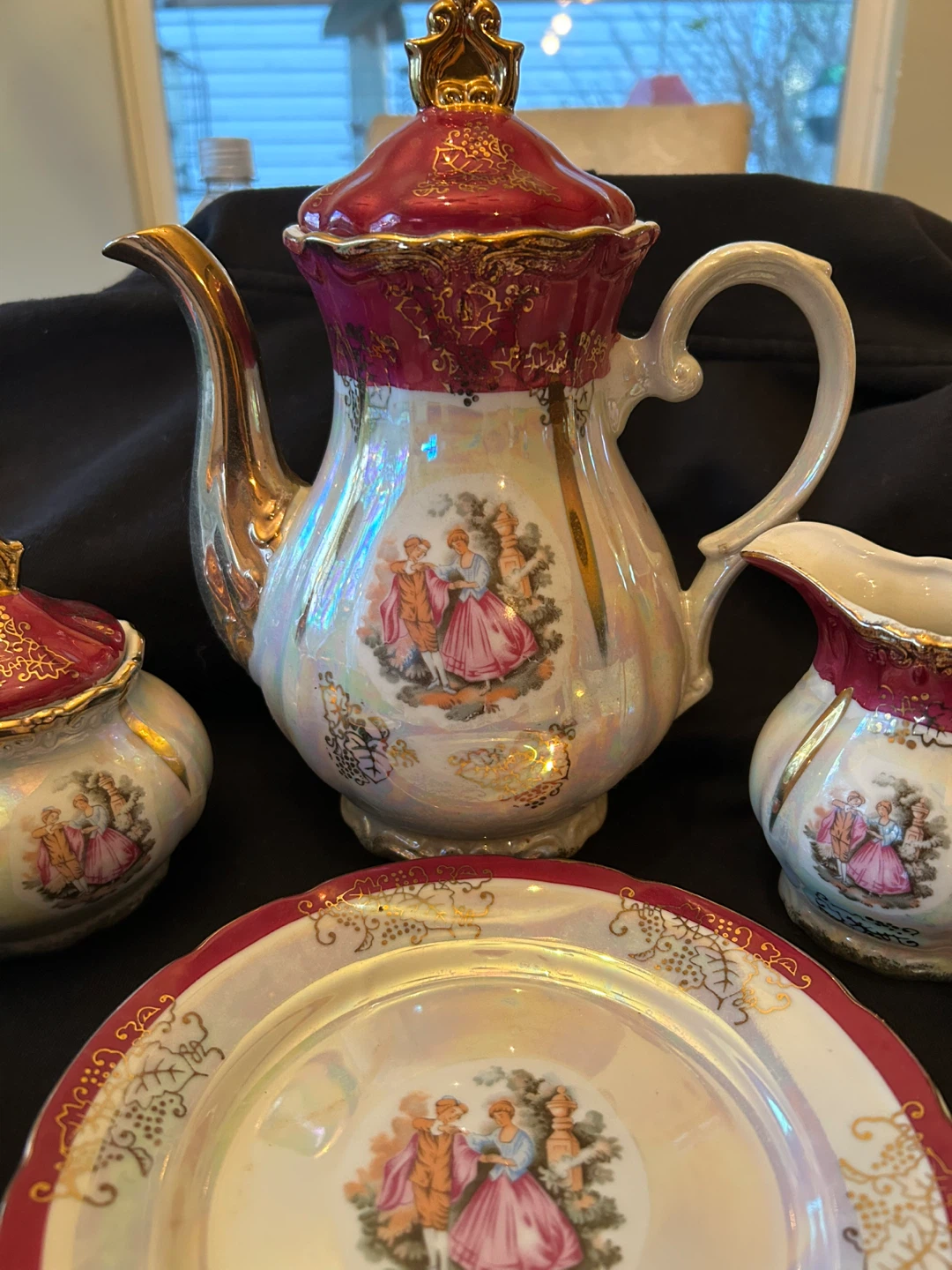 Vintage Porcelain Tea Set with Gold Trim - photo 2