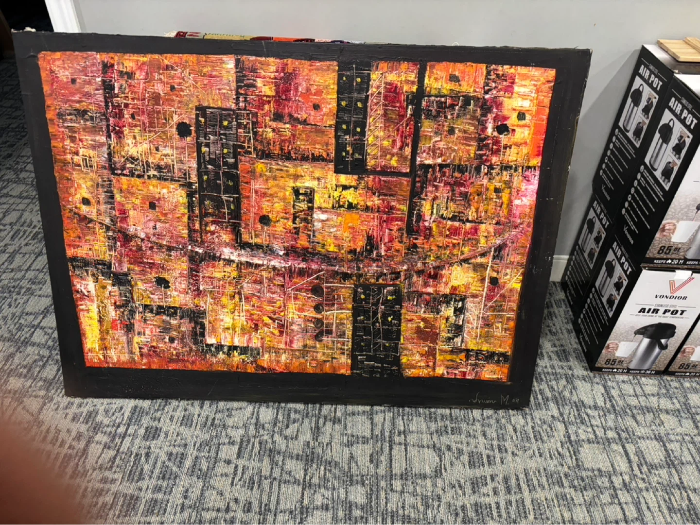 Abstract Cityscape Painting by J. Miro - photo 4
