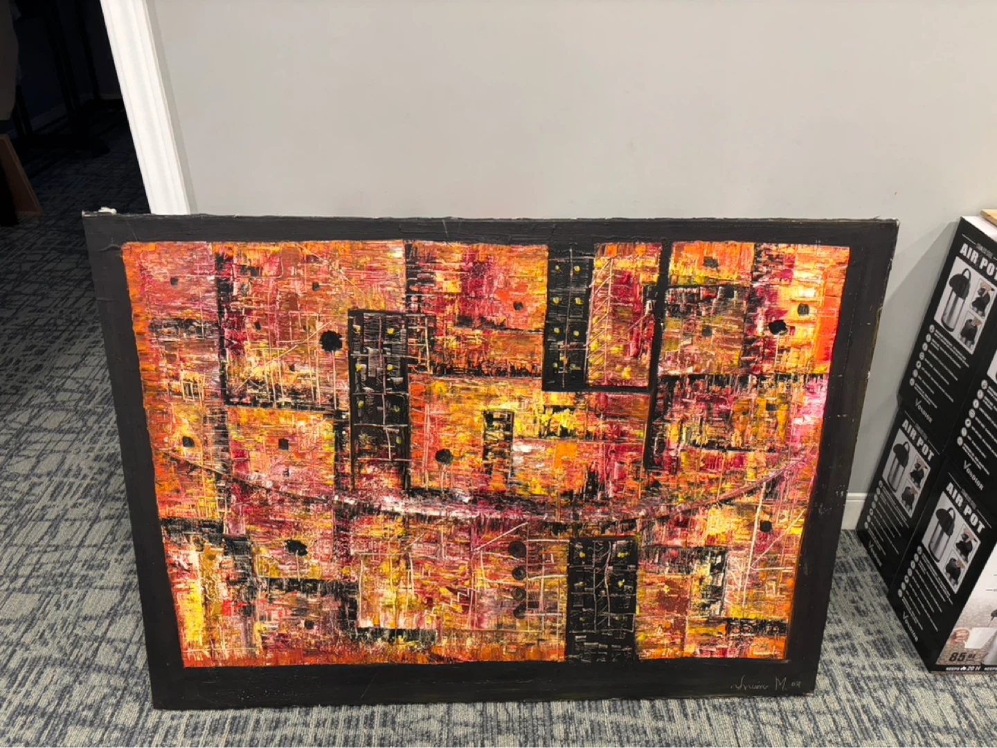 Abstract Cityscape Painting by J. Miro - photo 3