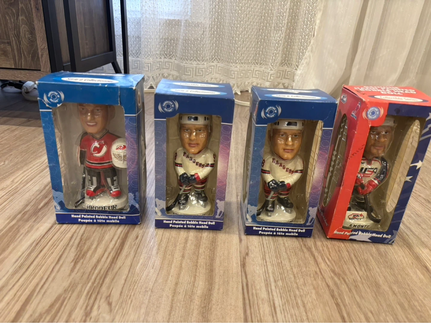 Set of 4 Hockey Player Bobbleheads