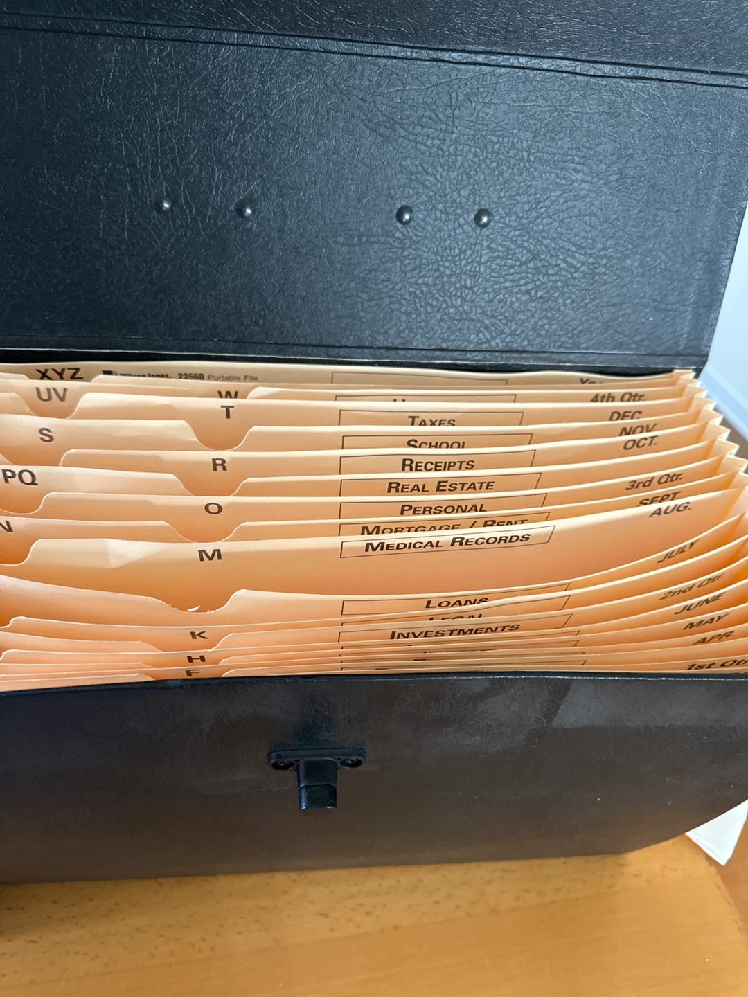 Two Portable Filing Boxes with Dividers - photo 2
