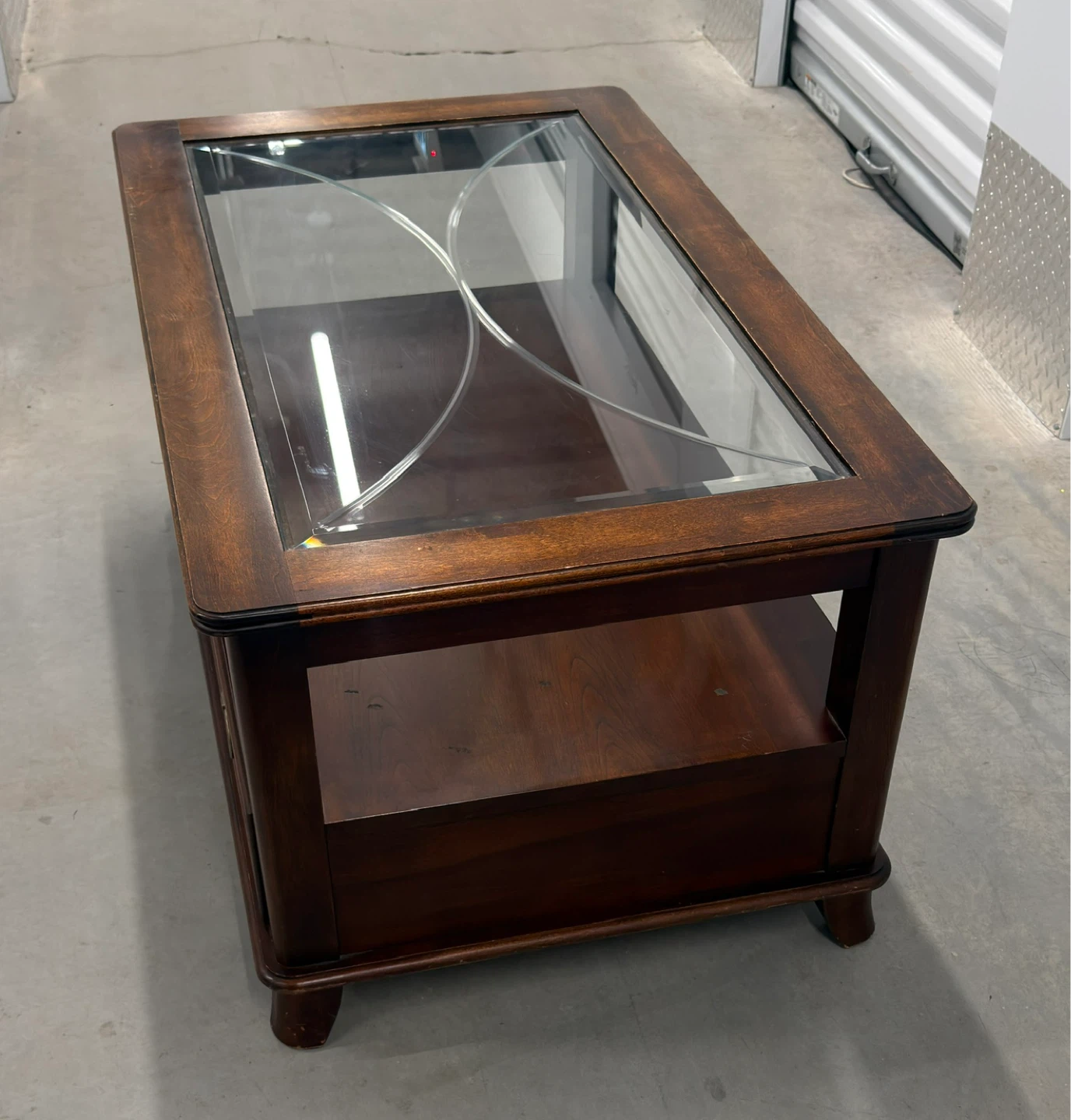 Glass Top Coffee Table w/ Drawer - photo 4