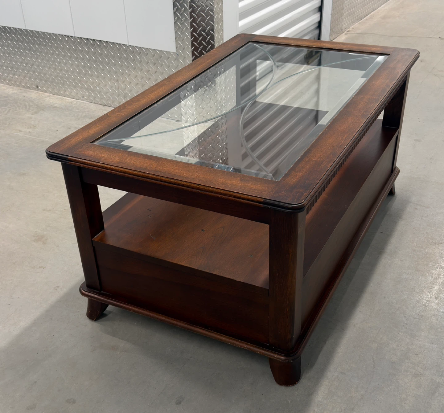 Glass Top Coffee Table w/ Drawer - photo 5