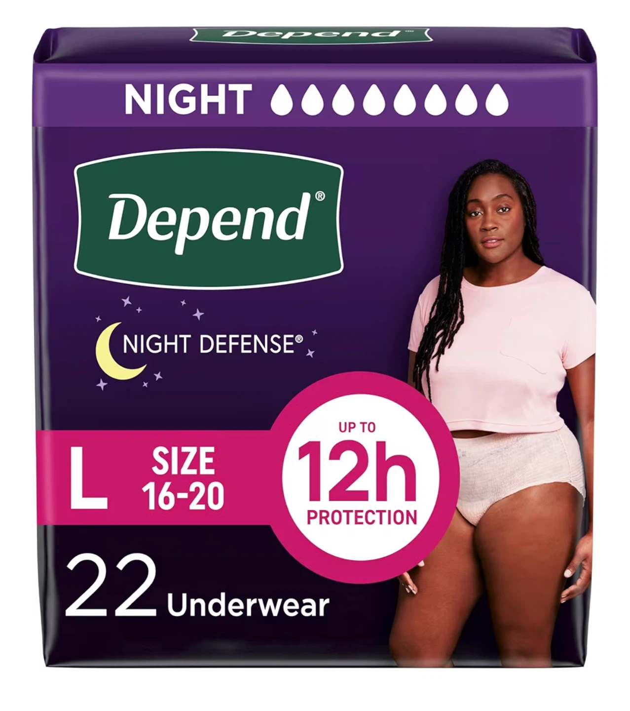 Women’s Depends Night Defence Incontinence Underwear - photo 5
